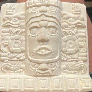 Mayan-Inspired Cream Sculpture